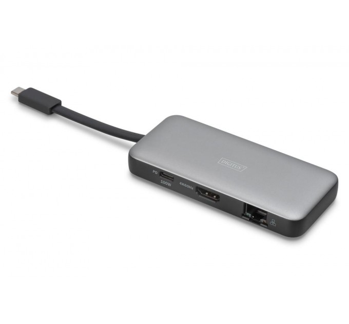 Док-станція USB-C, 7 портів, 1xHDMI, 2xUSB 3.2 Gen 1, 1xRJ45, 1xSD, 1xMicroSD, 1xPD DA-70916 DIGITUS by ASSMANN