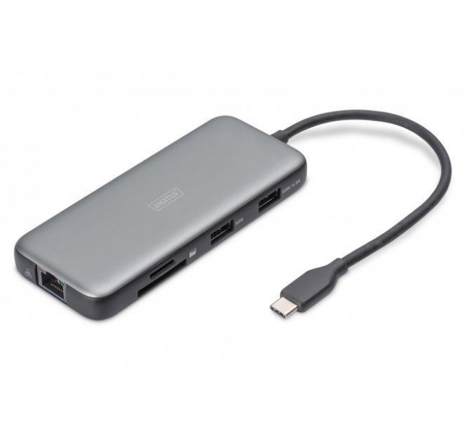 Док-станція USB-C, 7 портів, 1xHDMI, 3xUSB 3.2 Gen 2, 1xRJ45, 1xSD, 1xMicroSD, 1xPD DA-70914 DIGITUS by ASSMANN