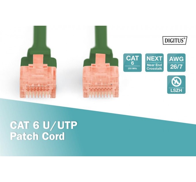 Assmann Патч корд CAT6 U/UTP 10M DK-1617-100/G DIGITUS by ASSMANN