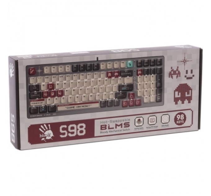 Клавіатура A4Tech Bloody S98 USB Pixels Red (4711421001120)