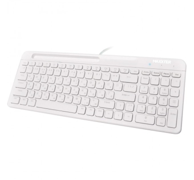 Клавіатура Maxxter KB-01W-UA USB White (KB-01W-UA)