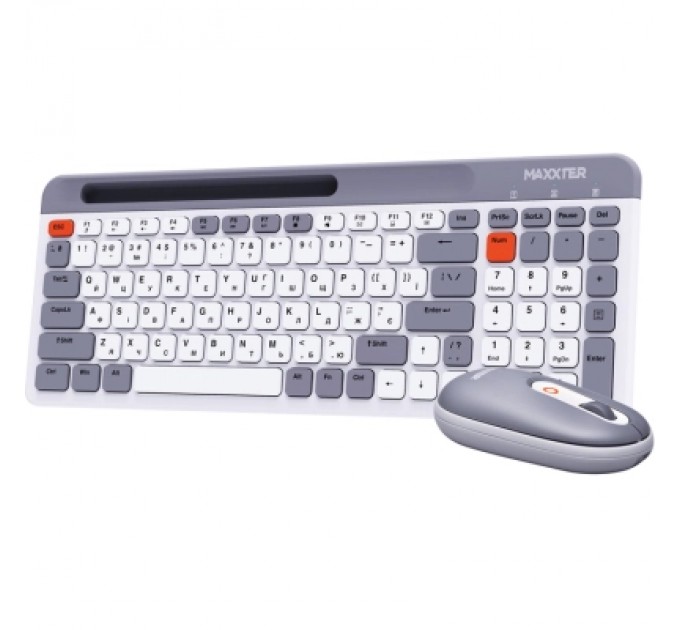 Комплект Maxxter KMS-WCM-03G-UA Wireless Gray/White (KMS-WCM-03G-UA)