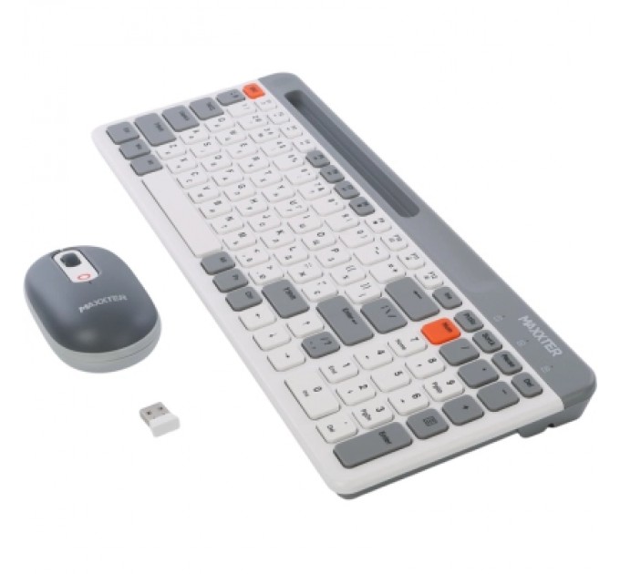 Комплект Maxxter KMS-WCM-03G-UA Wireless Gray/White (KMS-WCM-03G-UA)