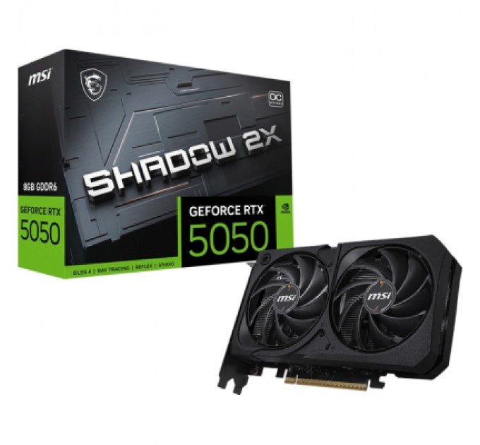 MSI Відеокарта MSI GeForce RTX5050 8Gb SHADOW 2X OC (RTX 5050 8G SHADOW 2X OC)