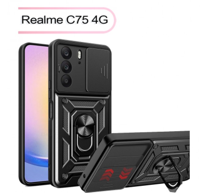 Чохол до мобільного телефона BeCover Military Realme C75 4G Black (713539)