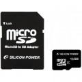 Silicon Power Карта пам'яті Silicon Power 16Gb MicroSD class 10 (SP016GBSTH010V10SP)