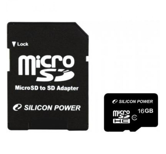 Silicon Power Карта пам'яті Silicon Power 16Gb MicroSD class 10 (SP016GBSTH010V10SP)