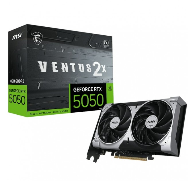 MSI Відеокарта GF RTX 5050 8GB GDDR6 Ventus 2X OC MSI (GeForce RTX 5050 8G VENTUS 2X OC)