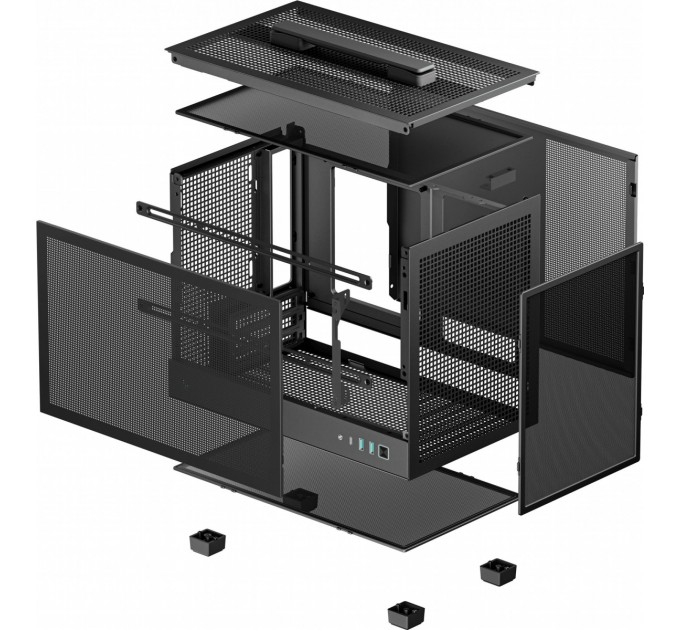 Корпус DeepCool CH160 Mesh Black (R-CH160-BKNMI0-G-1) без БЖ