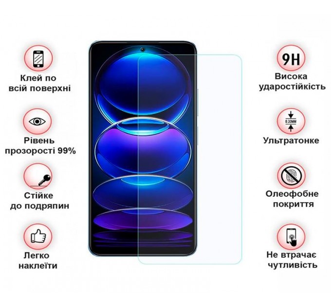 BeCover Захисне скло BeCover для Xiaomi Redmi Note 12 4G/Note 12 5G/Poco X5 5G Crystal Clear Glass 3D (709254)