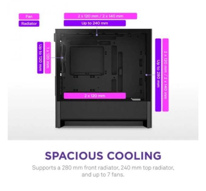 Корпус NZXT H3 Flow All Black (CC-H31FB-01)
