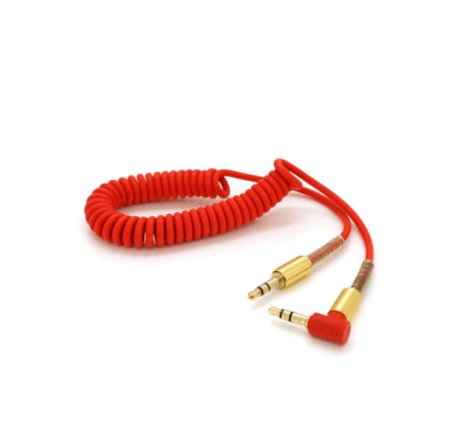Кабель мультимедійний 3.5mm M to 3.5mm M 1.5m 90° corner red Voltronic (YT-AUXSGJ(M)/(M)-1.5-R)