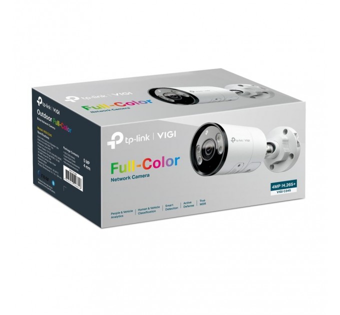 TP-Link Вулична циліндрична камера 4МП з кольоровим нічним баченням, VIGI C345(2.8mm) TP-LINK