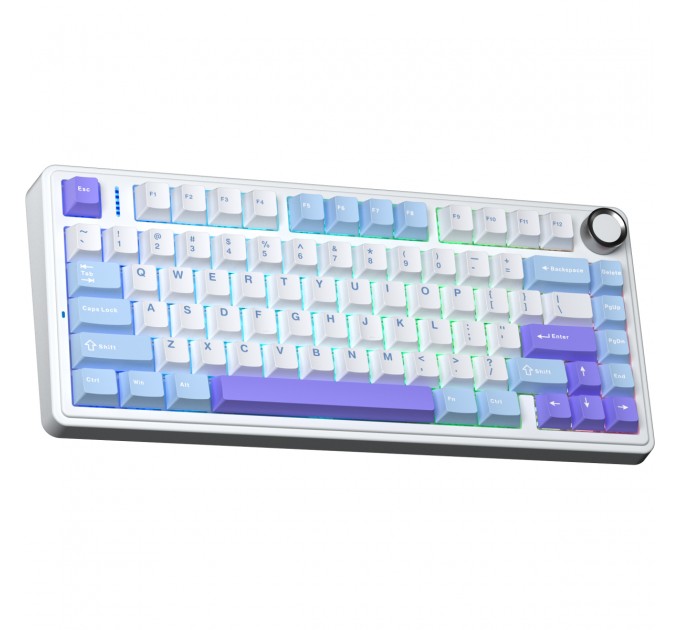 Клавіатура Aula F75 Gasket Reaper Wireless/Bluetooth/USB UA Purple (6978080501479)