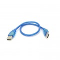 Ritar Дата кабель USB 2.0 AM/AM 0.3m blue Ritar (YT-AM/AM-0.3TBL)