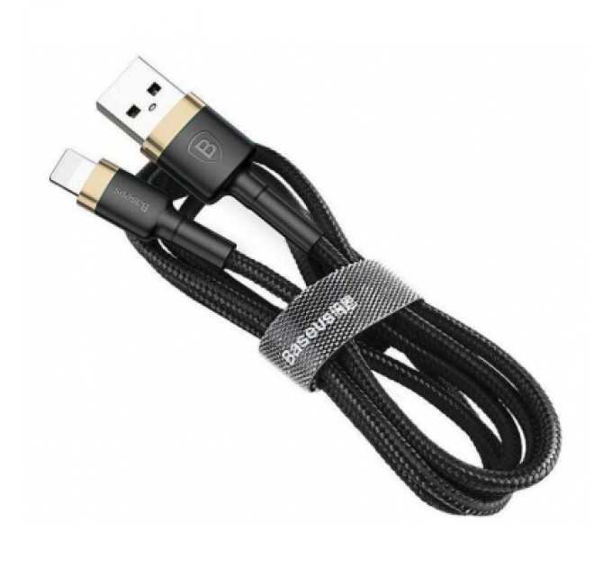 Дата кабель USB 2.0 AM to Lightning 2.0m 1.5A gold-black Baseus (CALKLF-CV1)