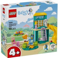 Конструктор LEGO Bluey Веселощі з Блуї та Хлоєю на ігровому майданчику (11201)