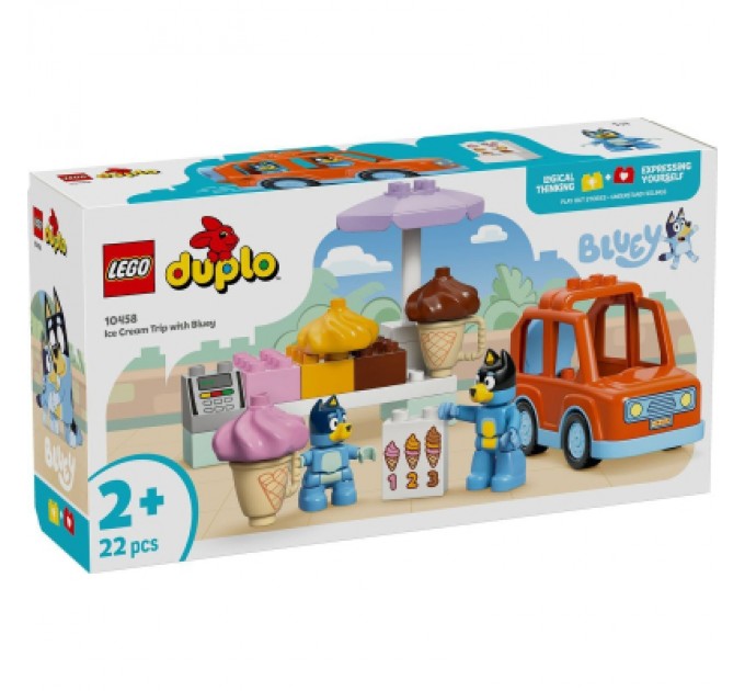 LEGO Конструктор LEGO DUPLO Bluey Подорож із морозивом із Блуї (10458) LEGO Конструктор LEGO DUPLO Bluey Подорож із морозивом із Блуї (10458)