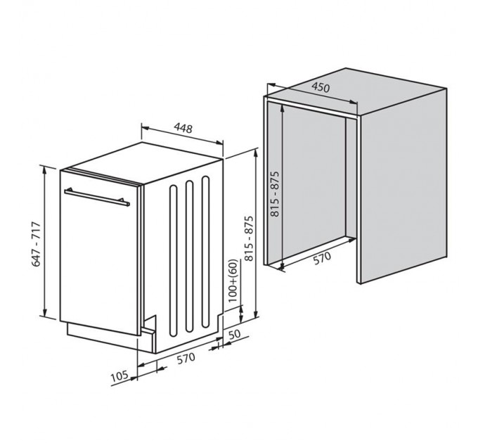 Vestfrost Вбудована посудомийна машина Vestfrost BDW 4510 IL