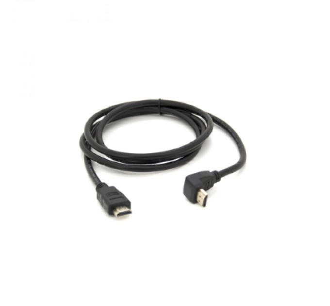 Merlion Кабель мультимедійний HDMI M to HDMI M 1.5m V1.4 90° corner black Merlion (YT-HDMI(M)/(M)HS-1.5m-90°)