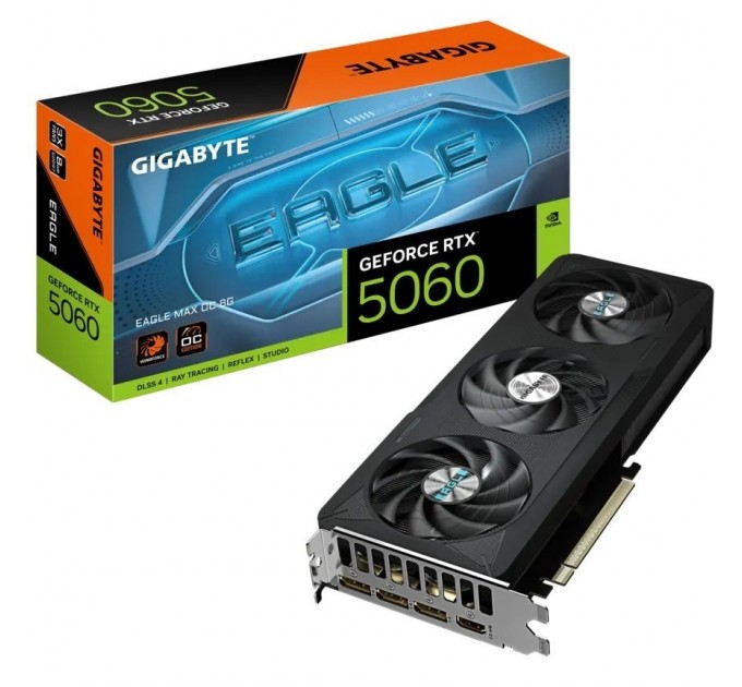 Відеокарта GF RTX 5060 8GB GDDR7 Eagle Max OC Gigabyte (GV-N5060EAGLEMAX OC-8GD)