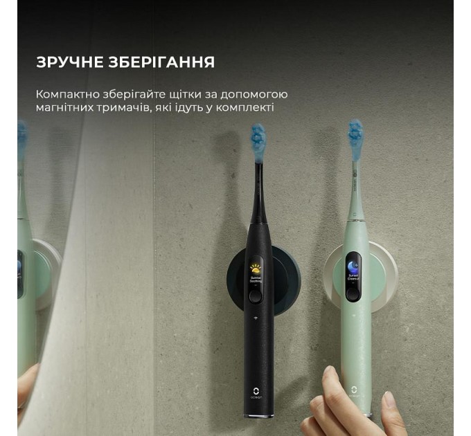 Oclean Електрична зубна щітка Oclean X Ultra 20 S Duo Set Green+Black