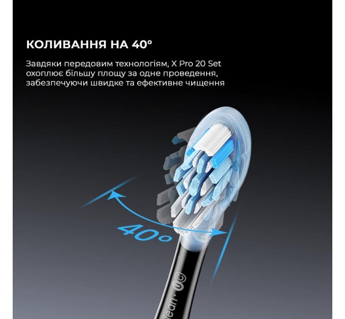 Oclean Електрична зубна щітка Oclean X Pro 20 S Duo Set White+Black