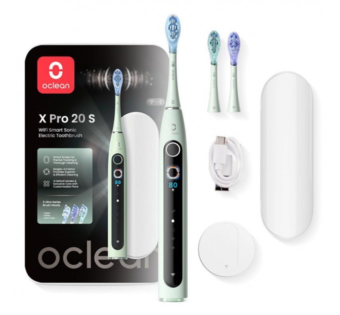Oclean Електрична зубна щітка Oclean X Pro 20 Set Electric Toothbrush Green