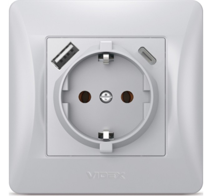 Videx Розетка Videx VF-BNSK1GUC-SS