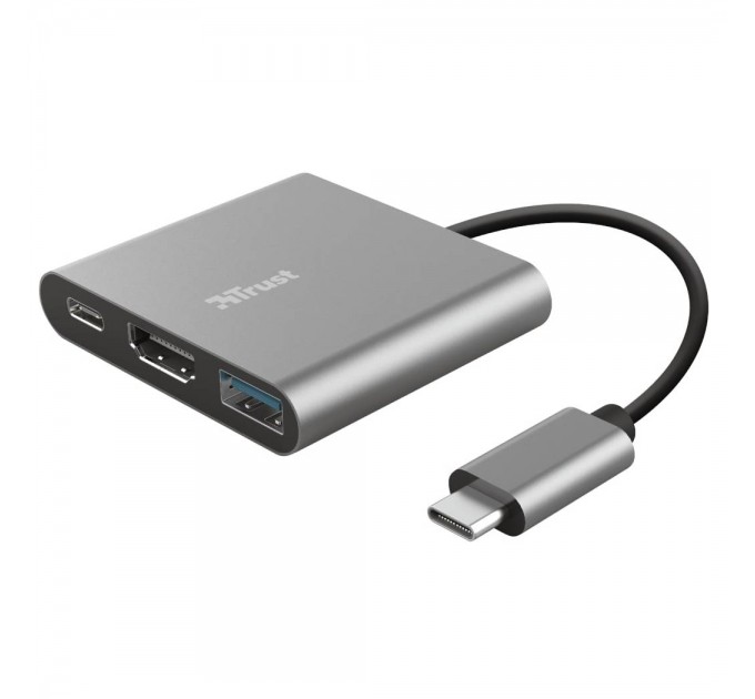 Trust USB-хаб Trust Dalyx Aluminium USB Type-C 3-в-1 (23772)