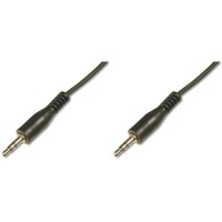 Кабель мультимедійний 3.5mm M to 3.5mm M 2.5m black Digitus (AK-510100-025-S)