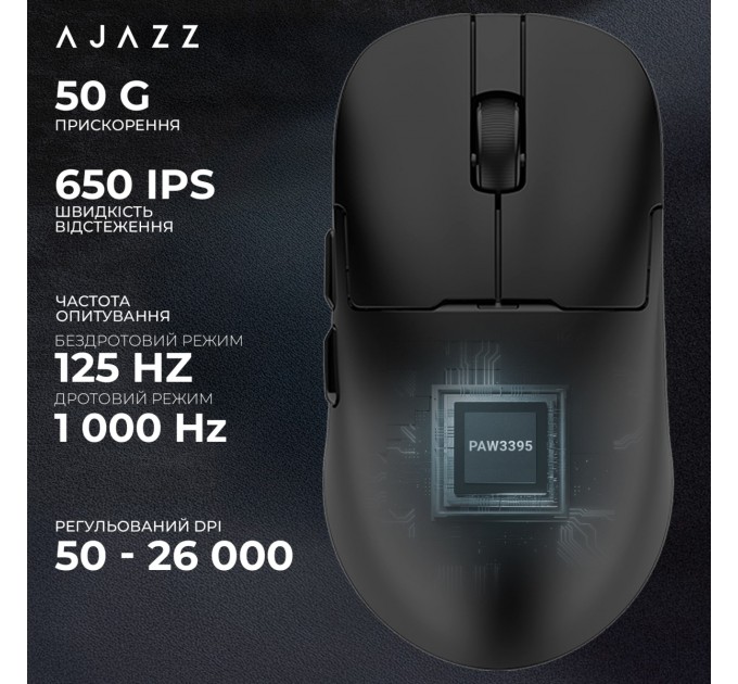 Ajazz Миша бездротова Ajazz AJ159Pro White (AJ159-PRO-W)