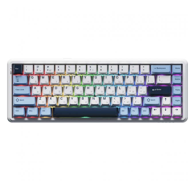 Ajazz Клавіатура бездротова Ajazz AK680 Max (8+8K) Magnetic Switch White (AK680-M-BWD-A)