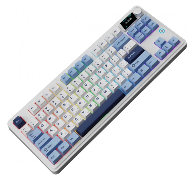 Ajazz Клавіатура бездротова Ajazz AK870 Plus Murad Switch White (AK870-MU-BWD)