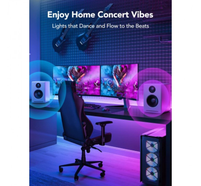 Світлодіодна стрічка Govee H100E LED Compatible extension of H61E1, 1.0m, RGBIC , WI-FI/Bluetooth, white (H100E0D1)