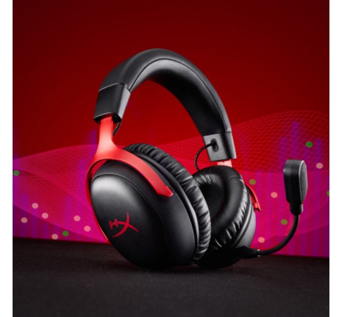Навушники HyperX Cloud III S Wireless/USB-A/USB-C Black/Red (A59Z0AA)