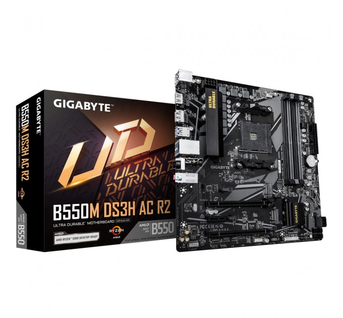 GIGABYTE Материнська плата Gigabyte B550M DS3H AC R2 Socket AM4