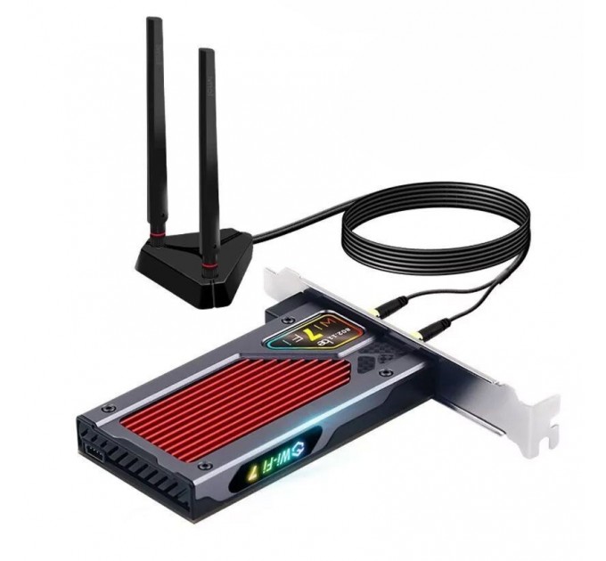 Fenvi Бездротовий адаптер Fenvi FV-BE8800RGB Wi-Fi 7, Bluetooth 5.4 Gaming Tri Band 2.4G/5G/6GHz