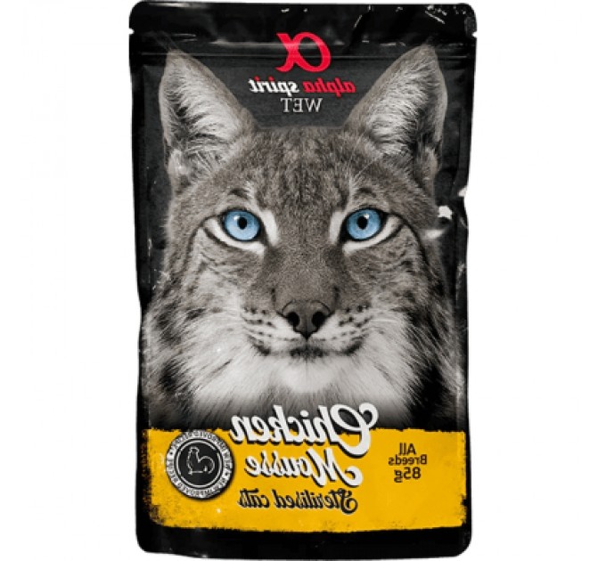 Alpha Spirit Вологий корм для кішок Alpha Spirit для стерилізованих старше 1 року з куркою 85 г (8436586311605)