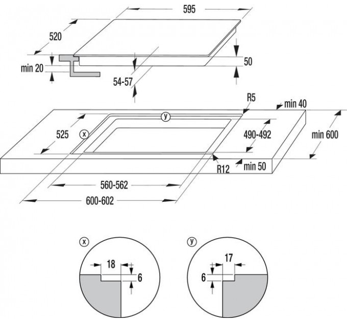 Вбудовуваний комплект духовка+поверхня Gorenje BO6737E02X + ECT41SC