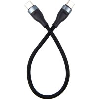 Кабель Dengos USB Type-C - USB Type-C, 0.25 м (M/M), Black (NTK-TC-TC-SHRT-BLACK)