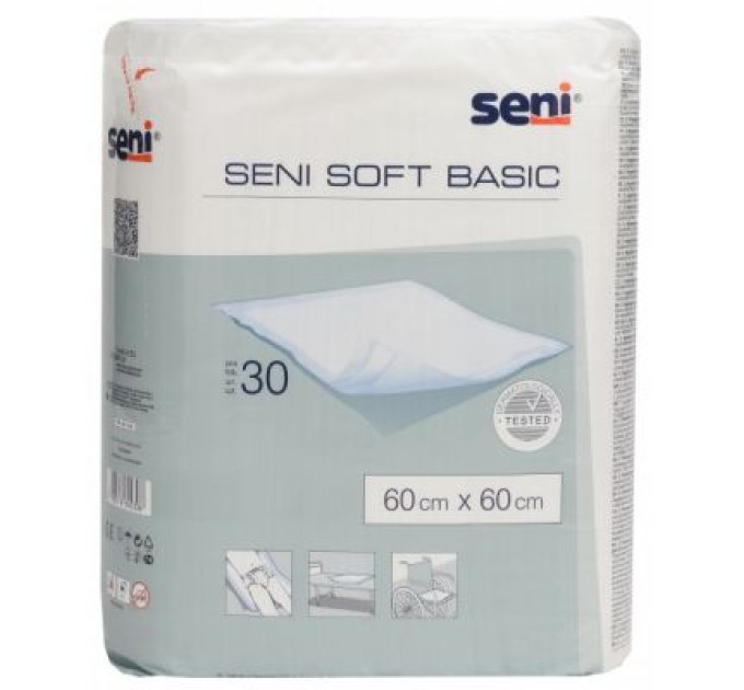 Seni Пелюшки для малюків Seni Soft Basic 60х60 см 30 шт (5900516692308)