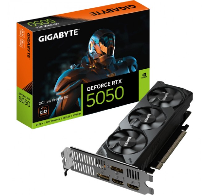 GIGABYTE Відеокарта GIGABYTE GeForce RTX5050 8Gb OC Low Profile (GV-N5050OC-8GL)