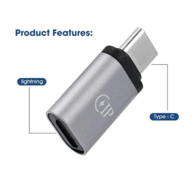 XoKo Перехідник Lightning F to USB-C M gray XoKo (XK-AC-027)