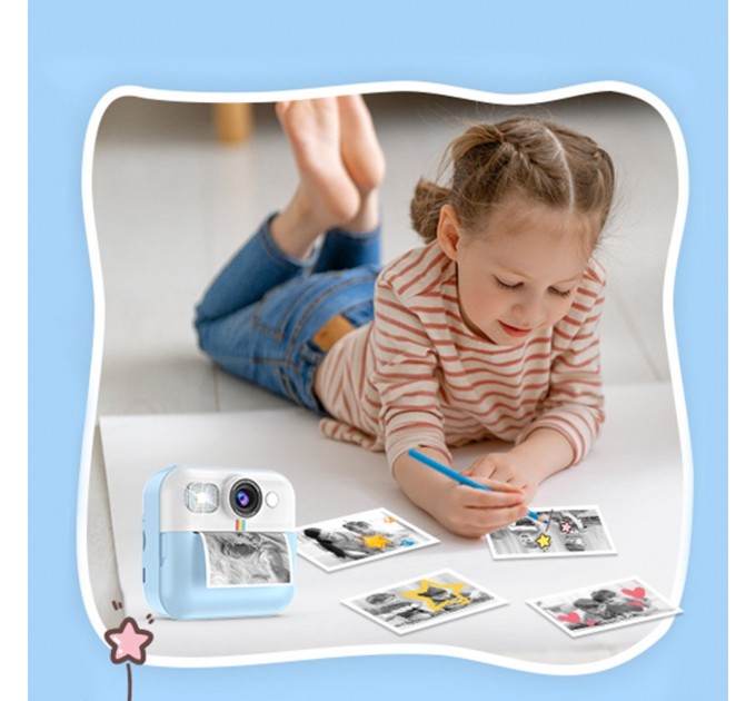 ColorWay Дитячий фотоапарат ColorWay з функцією моментального друку Blue (CW-PHP01B)