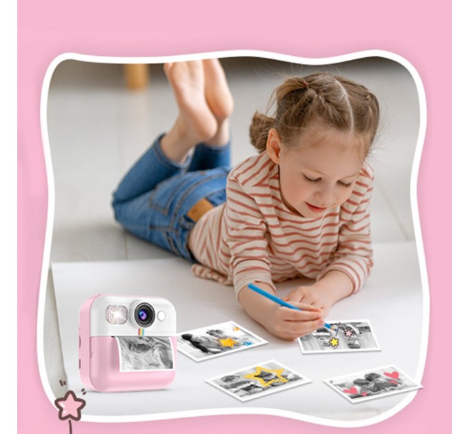 ColorWay Дитячий фотоапарат ColorWay з функцією моментального друку Pink (CW-PHP01P)