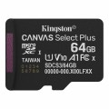 Карта пам`яті MicroSDXC 64GB UHS-I Class 10 Kingston Canvas Select Plus R150MB/s (SDCS3/64GBSP)