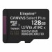 Kingston Карта пам`яті MicroSDXC 128GB UHS-I Class 10 Kingston Canvas Select Plus R150MB/s + SD-адаптер (SDCS3/128GB)