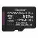 Kingston Карта пам`яті MicroSDXC 512GB UHS-I Class 10 Kingston Canvas Select Plus R150MB/s (SDCS3/512GBSP)