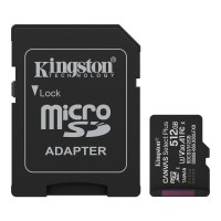 Карта пам`яті MicroSDXC 512GB UHS-I Class 10 Kingston Canvas Select Plus R150MB/s + SD-адаптер (SDCS3/512GB)